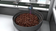 Fill Level Check by Ultrasonic Distance Sensors with IO-Link on Vibratory Bowl Feeders