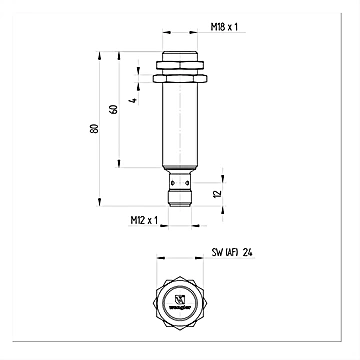 Inductive Sensor with Increased Switching Distance I18H028 | wenglor